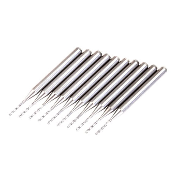 unbranded  10 Pcs PCB End Mill Endmill Milling Cutter Grinder Sign Silver