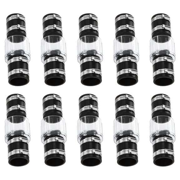 10pcs 1-1/2inch Check Valve, Quiet Sump Pump Check Valve Replacement with Spring-Loaded Flapper,for 1 1/2 Inch Pipe