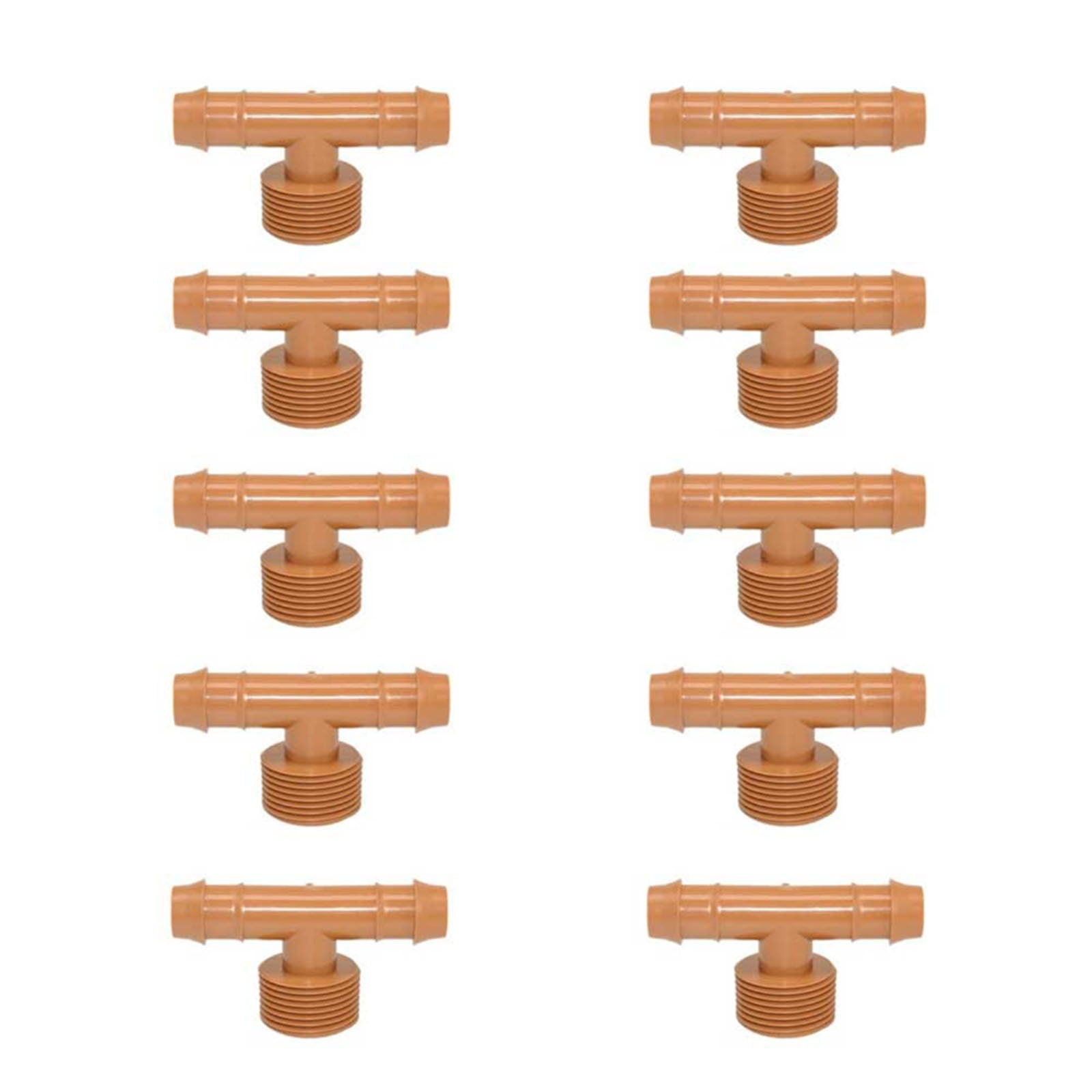 10Pcs 1/2\" Coupling Drip Irrigation Fittings Barbed Drip Coupler tee