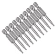 thumbnail image 1 of 10pcs 1/4" Hex Shank T10 Magnetic Security Torx Screwdriver Bits 50mm Length, 1 of 5