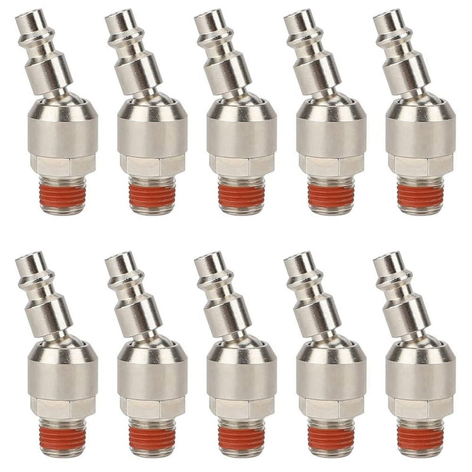 10pcs 1/4 Inch Swivel Air Plug, Air Tool Fittings, 1/4 Inch NPT Male ...