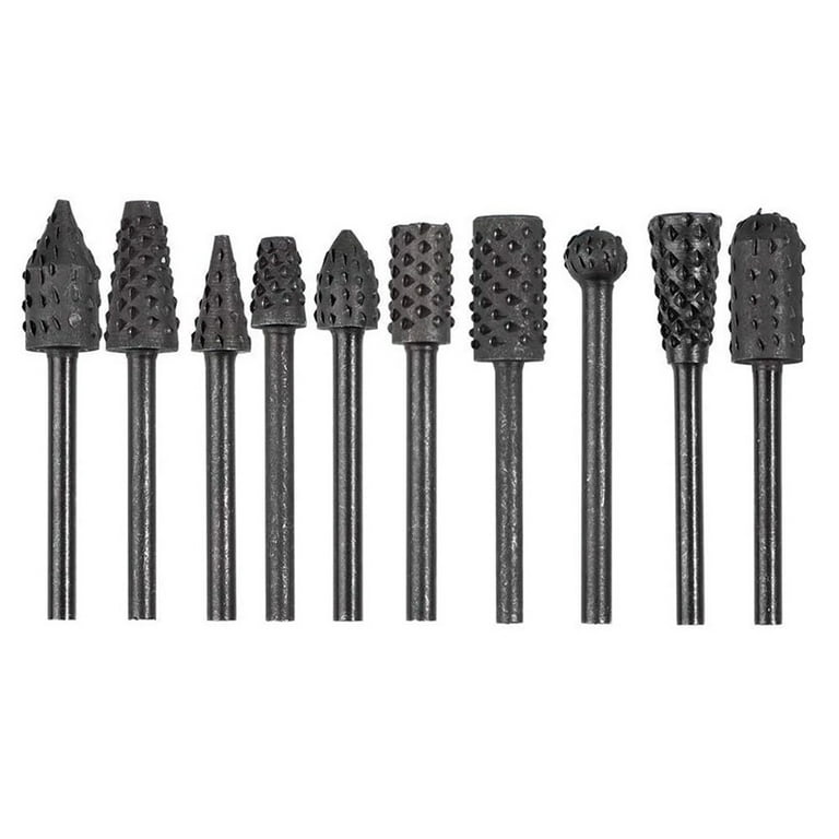 High Carbon Steel Rotary Rasp Set 10 Pc. High Carbon Steel Rotary Rasp Set 10 Pc.
