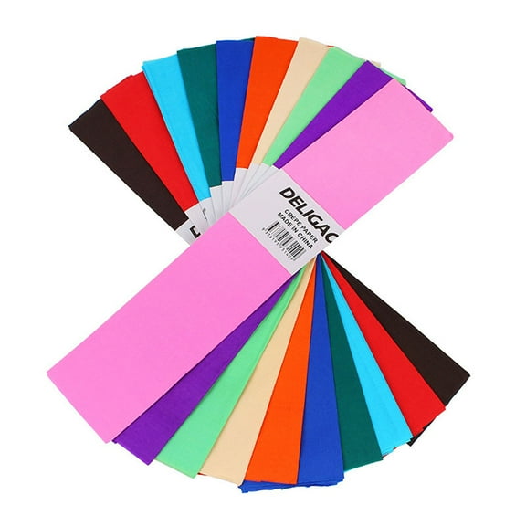 10pcs 10 Colors DIY Crepe Paper Wrap Tissue Paper Flower Gift Wrapping Packaging Paper Pom Pom Decoration Paper
