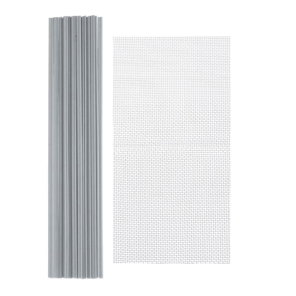 Uxcell 10Pcs 10" Plastic Welding Rods Welding Sticks with Stainless Steel Mesh for Repairing Plastic Bumpers Kayaks Grey