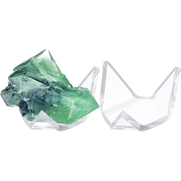 10pcs 10 Pcs Acrylic Triangle Display Holder for Geodes Rock Mineral Agate Fossil Coral 1.5x1.3 Inch Display Stand Clear Plastic Glass Display Stands for Small Collectibles