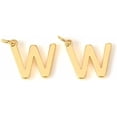 thumbnail image 1 of 10pcs 10 Pcs Real 18K Gold Plated Brass Letter Charms Letter Pendants Decoration with Jump Rings for Women Birthday Festival Elegant Gifts 10pcs Real 18K Gold Plated Brass, 1 of 2
