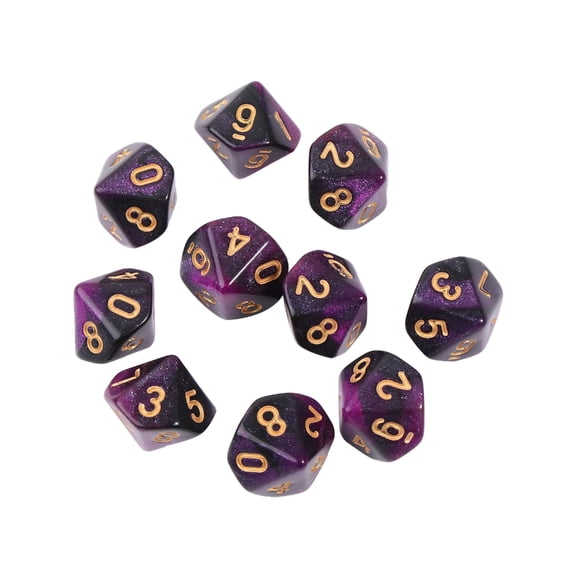 10pcs 10 Sided Dice D10 Polyhedral Dice for Game 15mm RPG Dice