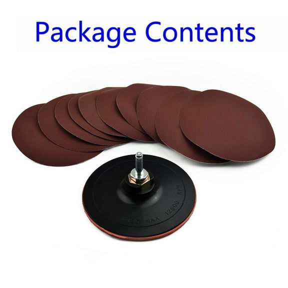 10pcs 1000grit Sandpaper Sanding Discs With Backing Pad M14 Drill Bit Adapter Metal Grinding Disc Abrasive Polishing Tool