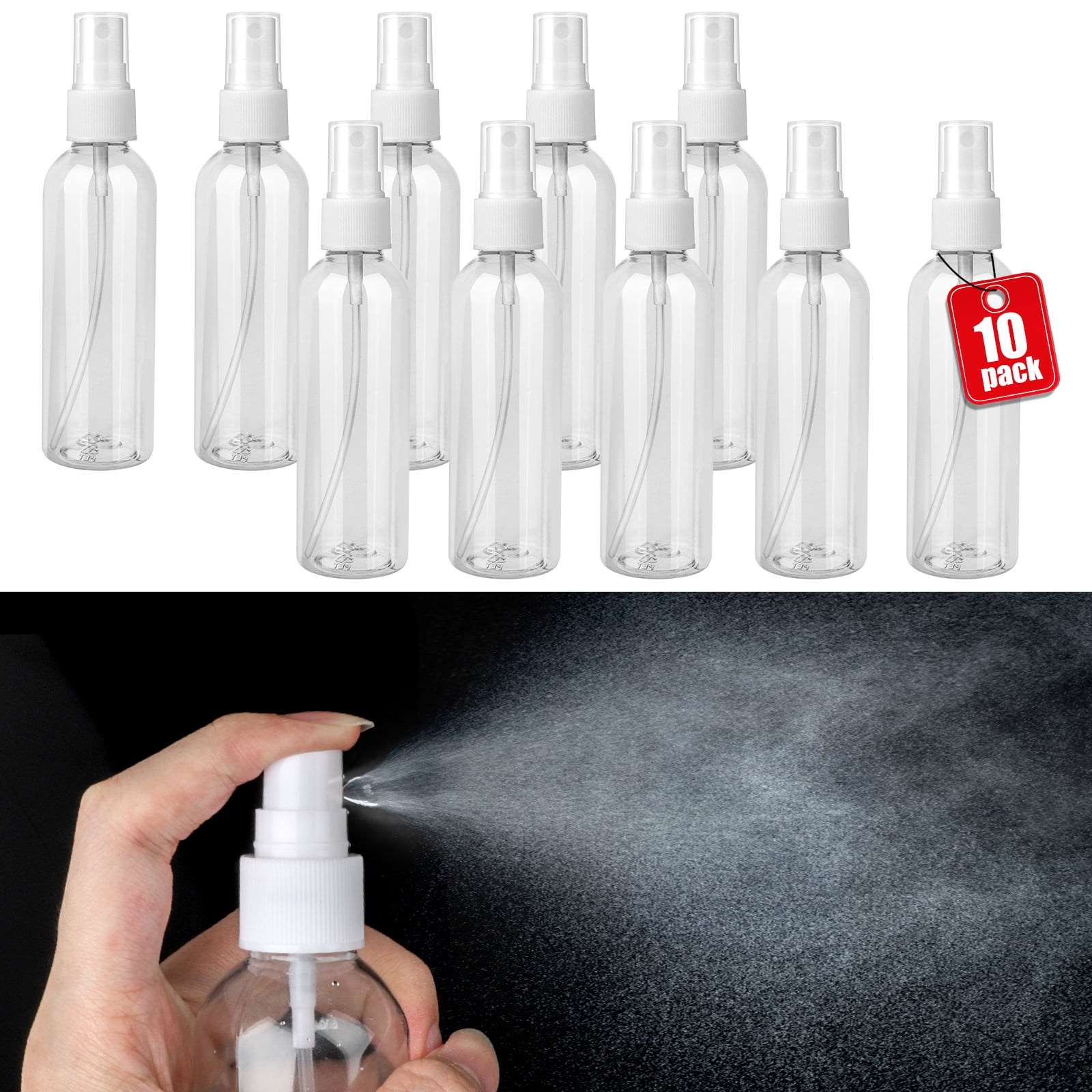 Home Tech Plastic Transparent Refillable Spray Bottle Empty Spray Bottles,  100ML(pack of 4) 100 ml Spray Bottle - Buy Home Tech Plastic Transparent  Refillable Spray Bottle Empty Spray Bottles, 100ML(pack of 4)