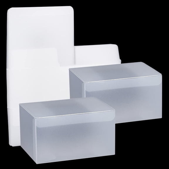 10pcs 10pcs Frosted Transparent Box 3.7x4.7x2.7 Inch Plastic Clear Gift Boxes Candy Box Favor Square Boxes for Thanksgiving Christmas Wedding Party Birthday and Baby Shower Favors