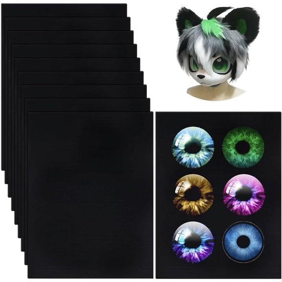 10pcs 10pcs Fursuit Eye Mesh 11.8x8.6 Inch Black Costume Eye Net 0.5mm PVC Dust Mesh Plastic Mesh sheet for Furries Cosplay Sculptures Props Fursuits Craft Making 0.45mm Thick