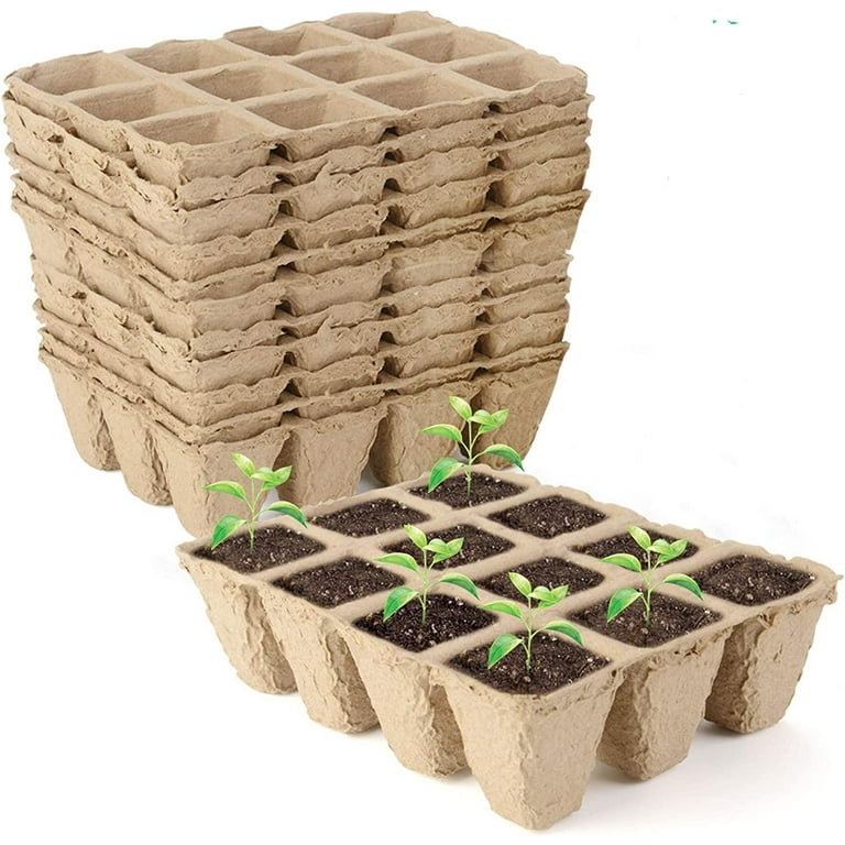 100 Pack Peat Pots for Seedlings Starter Nursery Pots Organic Biodegradable  Paper Pots Herb Kit Eco-Friendly