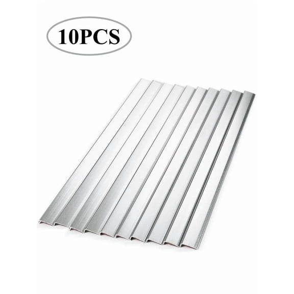 10pcs 12 Inch Peel And Stick Aluminum Tile Trim Metal L-shaped Protective Wall Corner Strip Decorative Kitchen Backsplash Trim