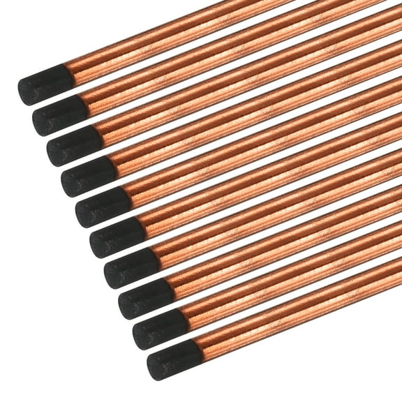 10pcs 12mmx305mm(0.47"x12") Carbon Arc Air Gouging Rods Copper Graphite Coated Gouging Electrode Rods