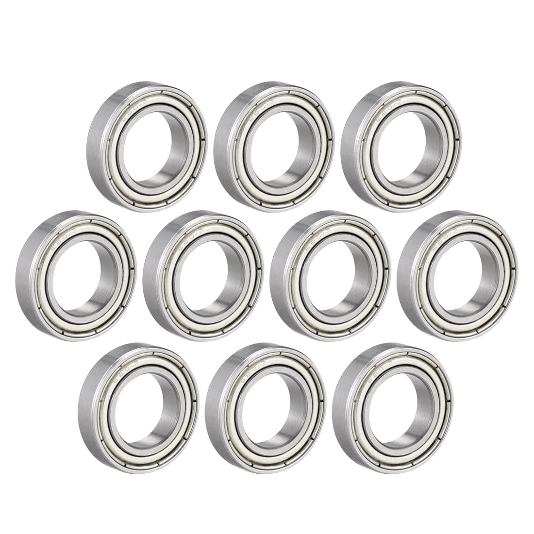 10pcs 12x21x5mm Chrome Steel Deep Groove Ball Bearing 6801Z Single ...