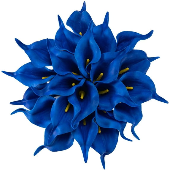 10pcs 13.4 Inch Yellow Lataex Real Touch Artificial Calla Lily Flowers, for Home Decor for Spring Flowers, Home Kitchen, Wedding Decorations, and centerpieces.