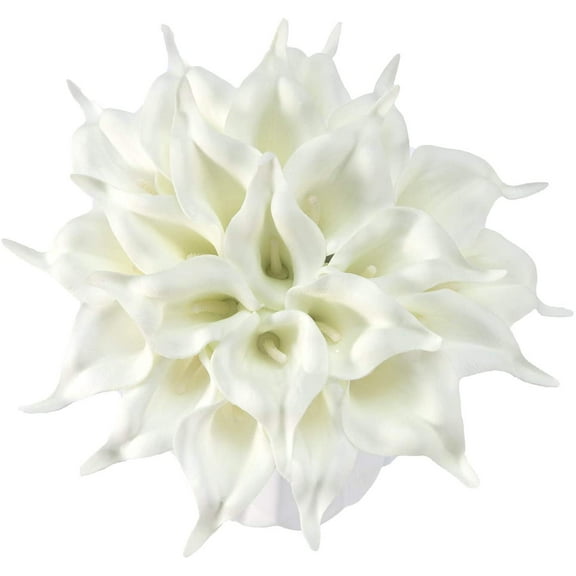 10pcs 13.4 Inch Yellow Lataex Real Touch Artificial Calla Lily Flowers, for Home Decor for Spring Flowers, Home Kitchen, Wedding Decorations, and centerpieces.