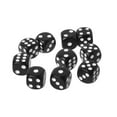thumbnail image 1 of 10pcs 16mm Acrylic Dice Black/White 6 Sided Casino Poker Game Bar Party Dice, 1 of 11