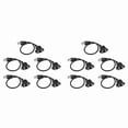 thumbnail image 1 of 10pcs 1FT RJ45 Male to Female Screw Panel Mount Ethernet LAN Network Extension Cable,10 x Network extension cable,Black, 1 of 5