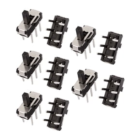 10pcs 2 Position Straight 6P DPDT Micro Slide Switch Latching Power Switch