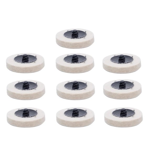 10pcs 2\'\' Wool Buffing Pad Polishing Pad Die Grinder Drill Roll Lock Sanding Disc For Car Polishing Machine Tools Accessories