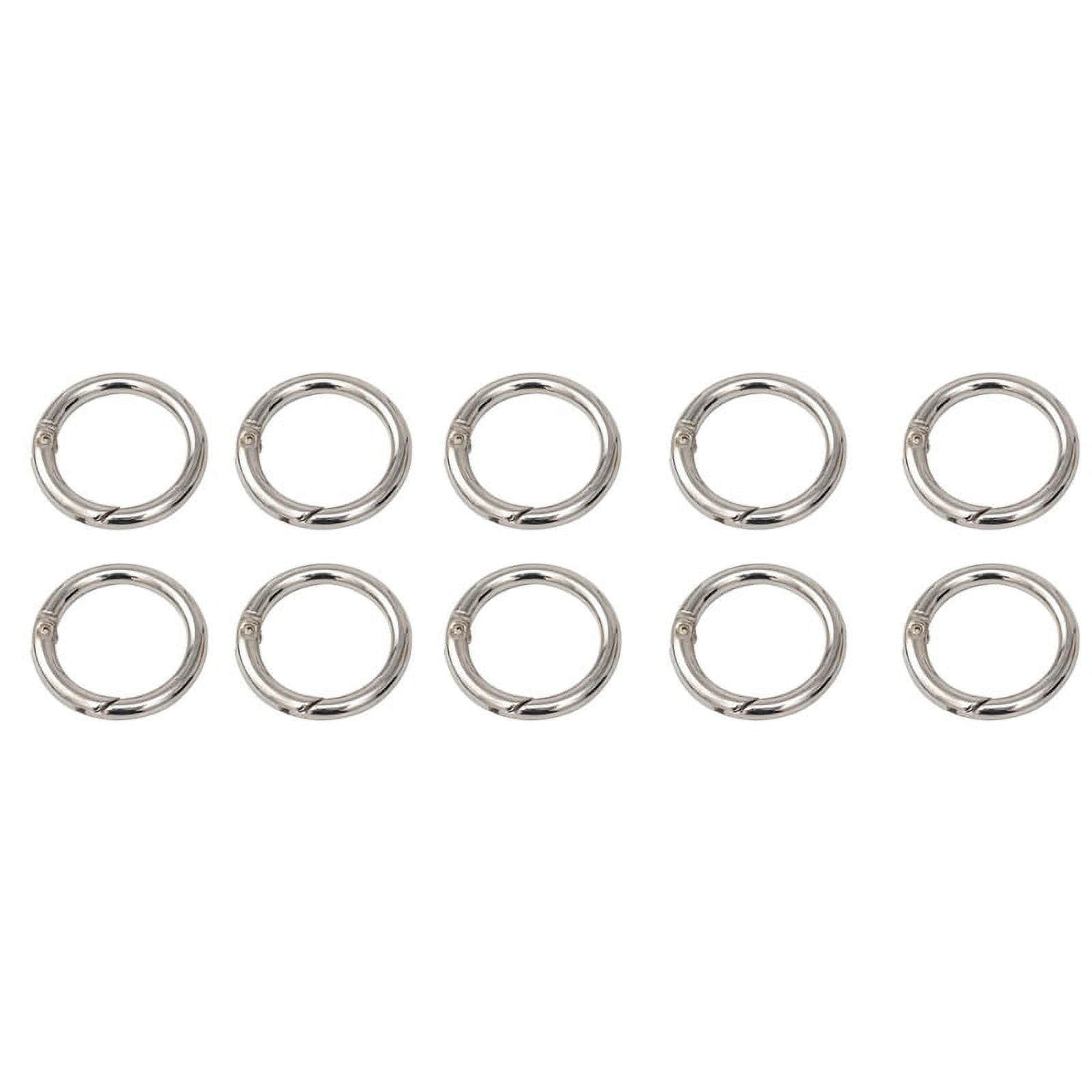 10pcs 20/25/28/33mm O Rings Spring Opening O-ring Keyring Round Clasp ...