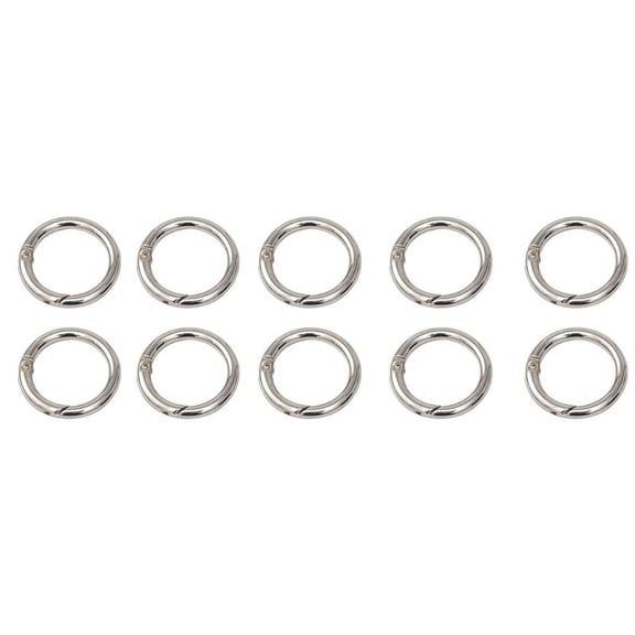 10pcs 20/25/28/33mm O Rings Spring Opening O-ring Keyring Round Clasp Buckle Hardware for Bags Purse DIY Craft Making