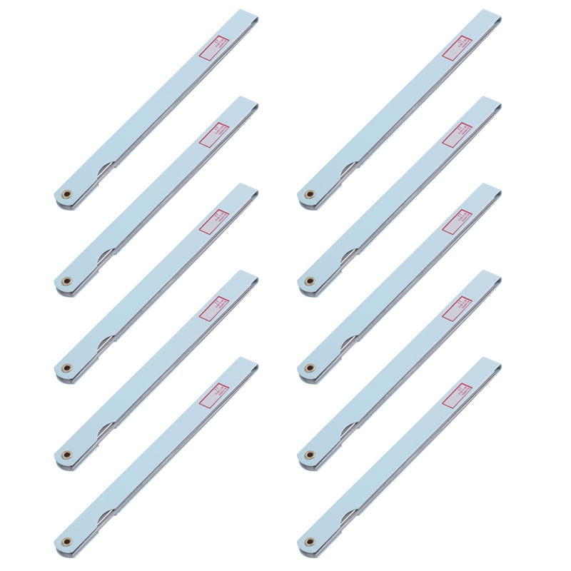 10pcs 200mm Long 17 Leaves 0.02mm-1.0mm Space Thick Measure Feeler Gauge Gage