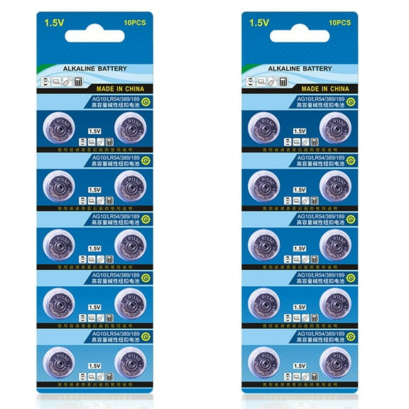 10pcs/20pcs 1.5V Alkaline Button Cell Batteries AG10/LR54 1.5V Alkaline Button Cell Coin Cell For Watches Remote