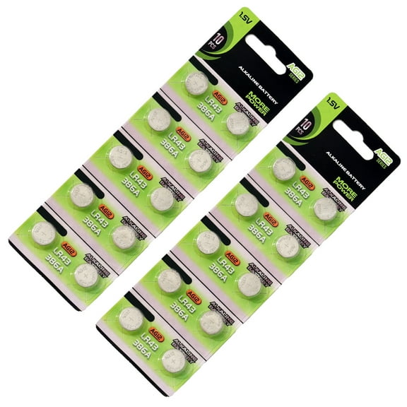 10pcs/20pcs AG12 LR43 Alkaline Button Batteries Metal Coin Cell Batteries For Compatibility With Many Devices Batteries