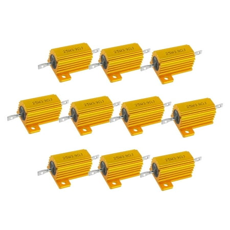 10pcs 25W 3.9 Aluminum Plated Power Wirewound Resistors