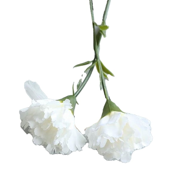 10pcs 29cm*8cm*8cm Long-lasting Simulated Mini Carnation Flowers for Home and Event Decoration_WHITE