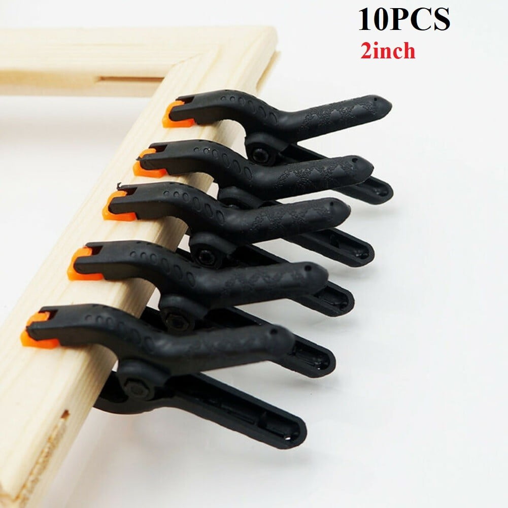 10pcs 2in Spring Clamps Woodworking Tools Plastic Nylon Grip Cramps Jaw Opening