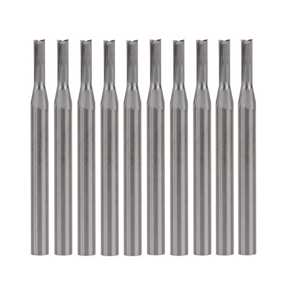 10pcs 2x6mm Two Straight Flute CNC Milling Cutter Carbide CNC Router Bit for Wood Engraving CNC Machine