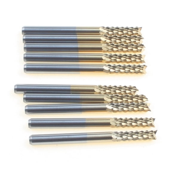 10pcs 3.175*3.175*12mm Cutter End Mill for PCB Circuit Board Milling Drilling Cutting Carbide Tools
