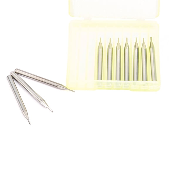10pcs 3.175mm SHK 1mm CED 3mm CEL Two Flute Straight Carving Tool Double Flutes CNC Router Bit Wood MDF Slot Engraving Cutter
