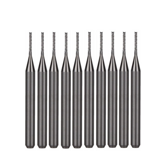 10pcs 3.175x0.8x5.5mm Left Down Cut PCB Mill Cutter End Mill