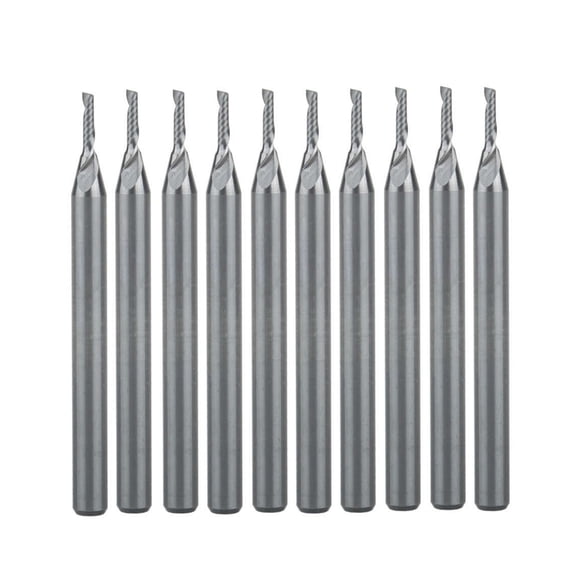 10pcs 3.175x1.0x4mm Spiral Flute Solid Micro Carbide End Mill CNC Wood Engraving Tools Router Tool