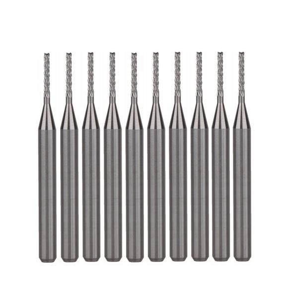 10pcs 3.175x1.0x7.0mm Left Hand Down Cut PCB Mill Cutter End Mill