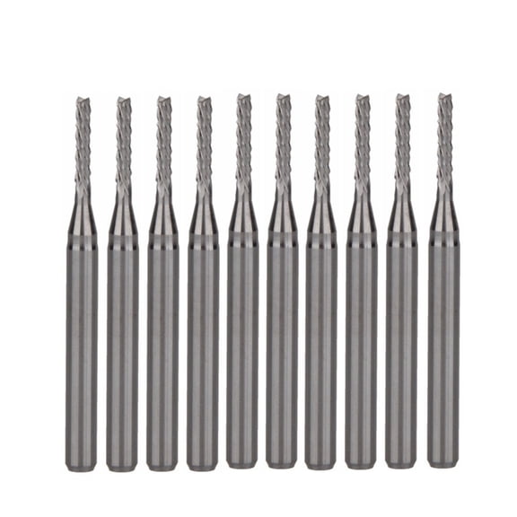 10pcs 3.175x1.5x8.5mm Left Hand Down Cut PCB Mill Cutter End Mill