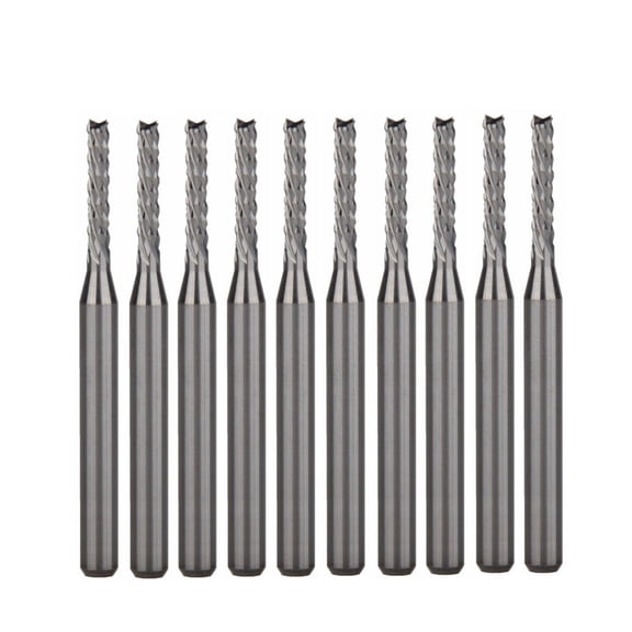 10pcs 3.175x1.8x10.5mm Left Down Cut PCB Mill Cutter End Mill