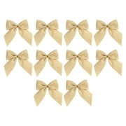 10pcs 3" Buffalo Plaid Burlap Bows - Christmas Tree & Farmhouse Decor | Rustic Checkered Gingham Ribbon Bows for Gift Wrapping, Crafts & Holiday Home Decoration