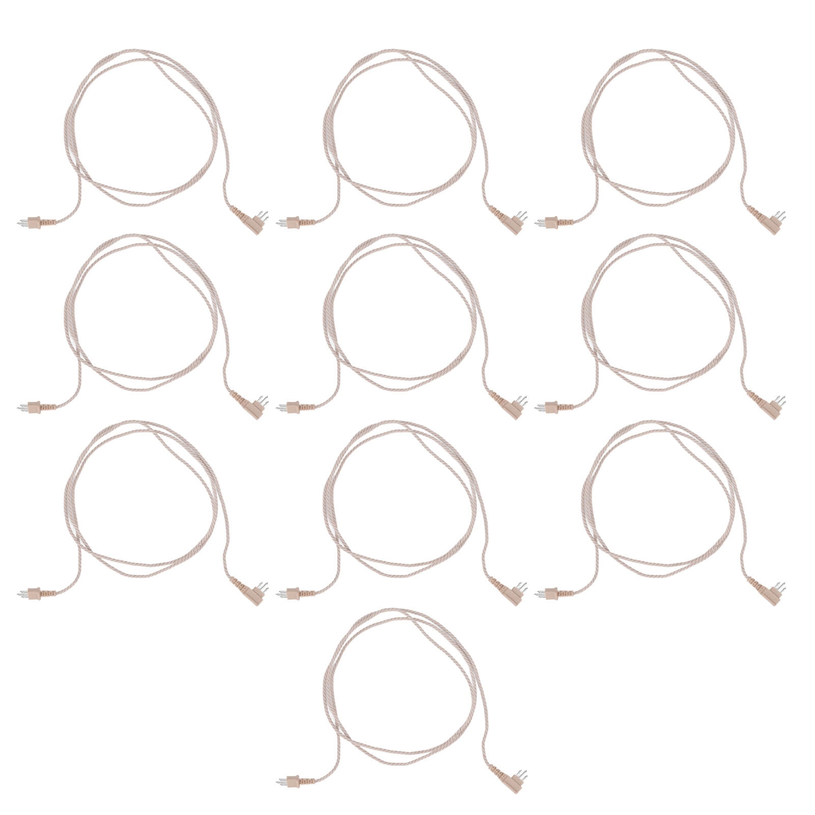 10pcs 3 Pin Hearing Aid Receiver Cable Portable Wear Resistant PVC