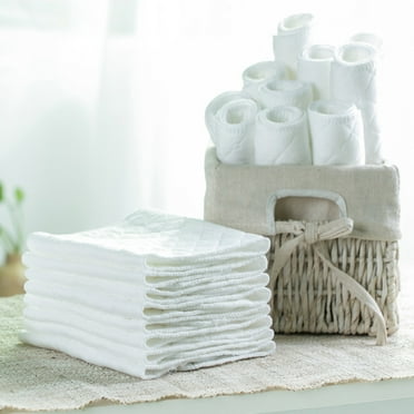 10pcs 3-Ply Cloth Diapers Reusable Washable Baby Diaper Clothes Cotton Daipers for Newborn Baby 32x12CM