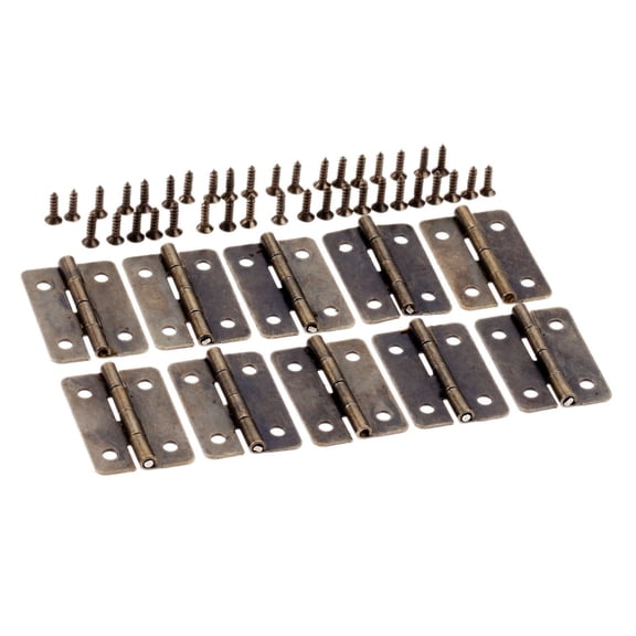 10pcs 30*21mm Antique Bronze Cabinet Hinges Furniture Decoration Door Drawer Decorative Mini Hinge for Jewelry Wooden Box