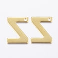 thumbnail image 1 of 10pcs 304 Stainless Steel Charms Letter.Z Real 18K golden Plated 11x8.5x0.8mm Hole: 1mm, 1 of 2