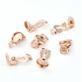 thumbnail image 1 of 10pcs 304 Stainless Steel Clip-on Earring Setting Flat Round Rose golden 15.5x10x8mm Hole: 3mm Tray: 8mm, 1 of 4