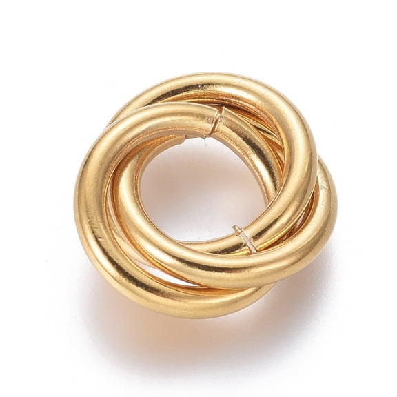 10pcs 304 Stainless Steel Linking Rings Interlocking Ring for Necklace Making Golden 18.5x15x3mm Ring: 13.5x2mm Inner Diameter: 9.5mm