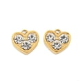 thumbnail image 1 of 10pcs 304 Stainless Steel Pendants with Rhinestone Heart golden 7x8x3mm Hole: 1mm, 1 of 3