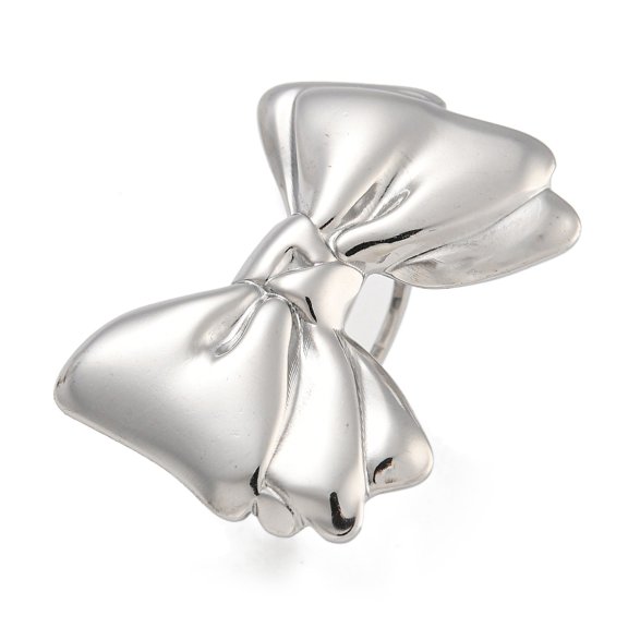 10pcs 304 Stainless Steel Ring for Women Butterfly Stainless Steel color 24.5x34mm Size 6(16.5mm)